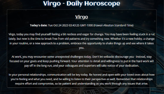 Horoscopes Feature